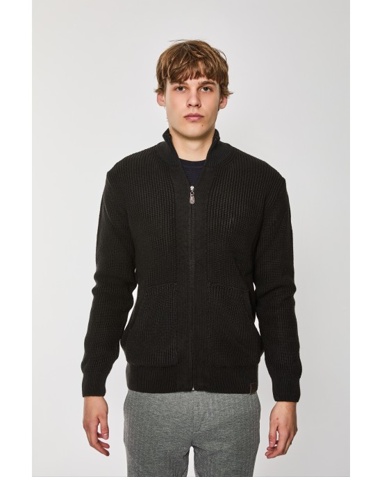 Ζακέτα Πλεκτή Artisti Italiani μαύρη ΠΛΕΚΤΕΣ