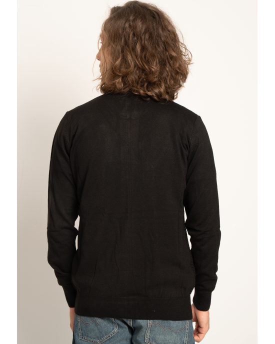 Ζακέτα Vittorio μαύρη ΠΛΕΚΤΕΣ