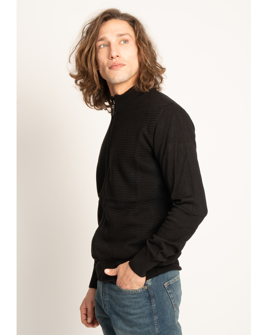 Ζακέτα Vittorio μαύρη ΠΛΕΚΤΕΣ