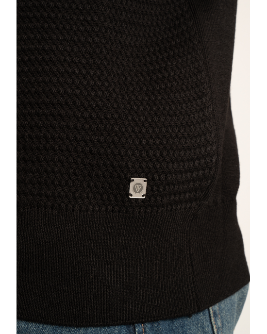 Ζακέτα Vittorio μαύρη ΠΛΕΚΤΕΣ