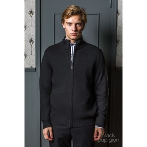 Ζακέτα πλεκτή Lexton μαύρη