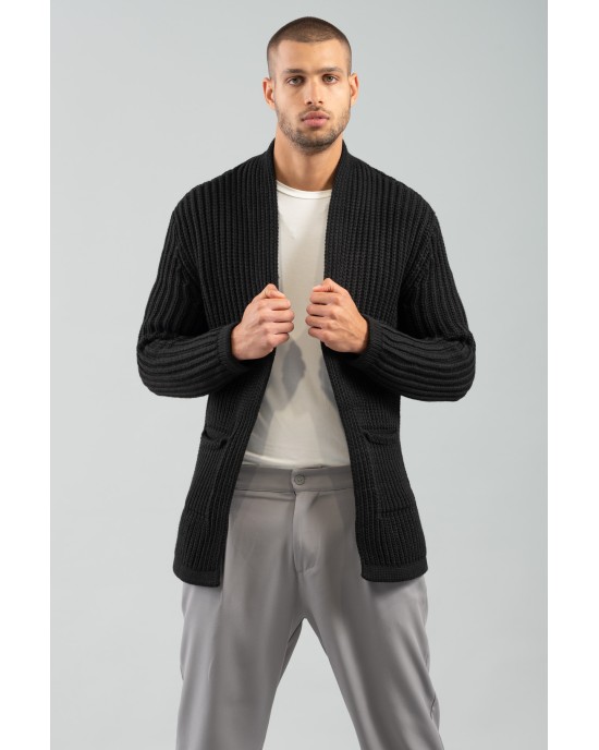 Ζακέτα Vittorio μαύρη ΠΛΕΚΤΕΣ