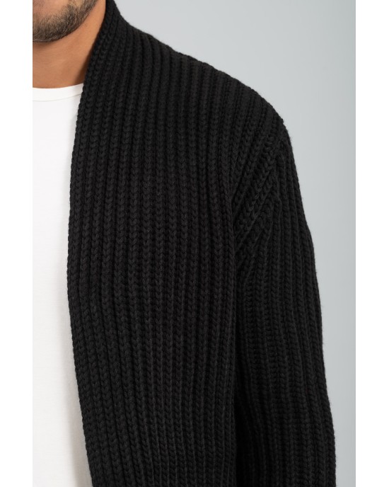 Ζακέτα Vittorio μαύρη ΠΛΕΚΤΕΣ