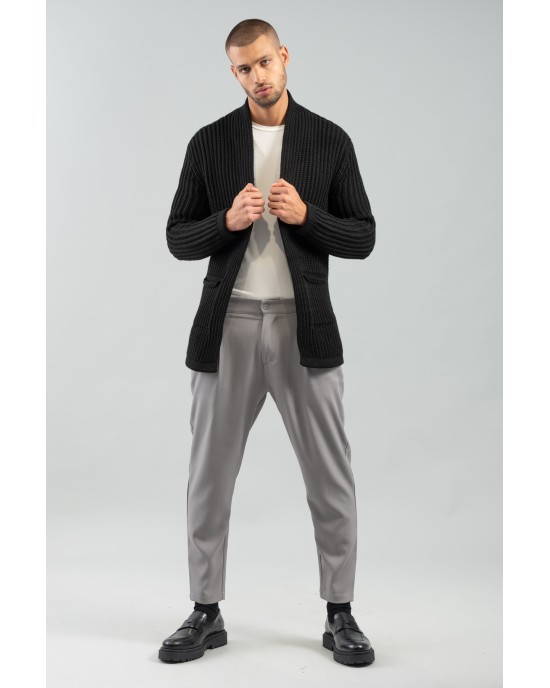 Ζακέτα Vittorio μαύρη ΠΛΕΚΤΕΣ