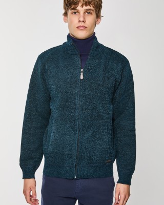 Ζακέτα πλεκτή Lexton πετρόλ