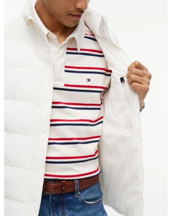 Μπουφάν αμάνικο Tommy Hilfiger άσπρο ΑΜΑΝΙΚΑ ΜΠΟΥΦΑΝ