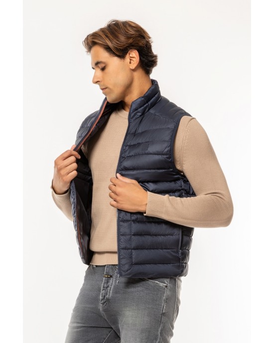 Μπουφάν αμάνικο Jack n Jones μπλε ΑΜΑΝΙΚΑ ΜΠΟΥΦΑΝ