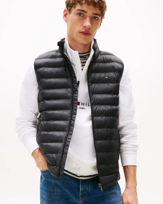 Μπουφάν αμάνικο Tommy Hilfiger μαύρο