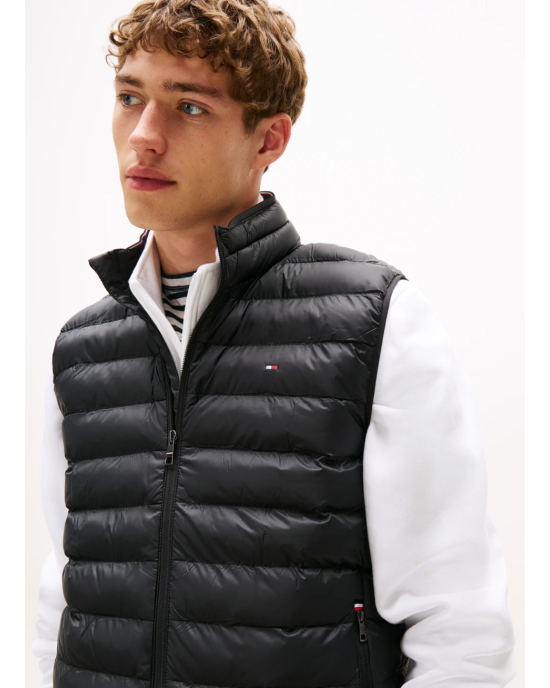 Μπουφάν αμάνικο Tommy Hilfiger μαύρο ΜΠΟΥΦΑΝ