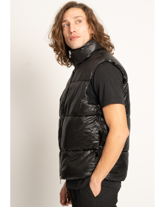 Μπουφάν αμάνικο Jack n Jones μαύρο ΑΜΑΝΙΚΑ ΜΠΟΥΦΑΝ