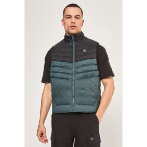 Μπουφάν αμάνικο Jack n Jones πέτρολ Μπουφάν αμάνικο Jack n Jones πέτρολ