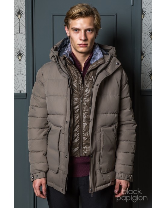 Μπουφάν παρκά Artisti Italiani μπεζ ΜΠΟΥΦΑΝ ΠΑΡΚΑ