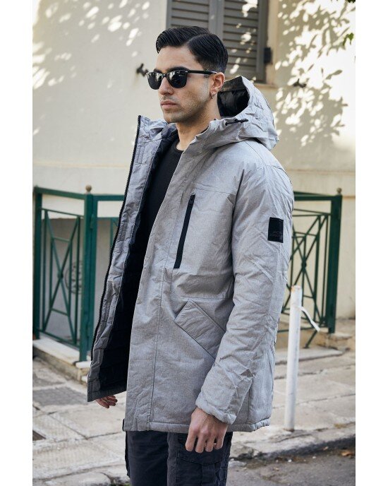 Μπουφάν Jack n Jones γκρι ΜΠΟΥΦΑΝ Μπουφάν Jack n Jones γκρι ΜΠΟΥΦΑΝ