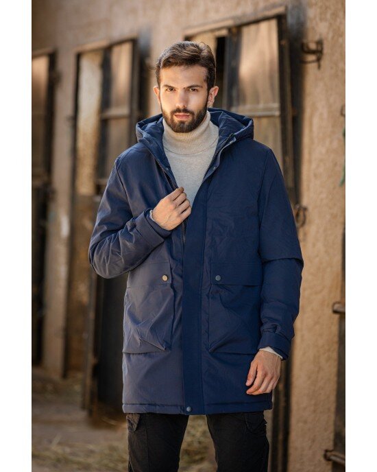 Μπουφάν παρκά Splendid Clothing μπλε ΜΠΟΥΦΑΝ ΠΑΡΚΑ