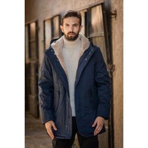 Μπουφάν παρκά Splendid Clothing μπλε