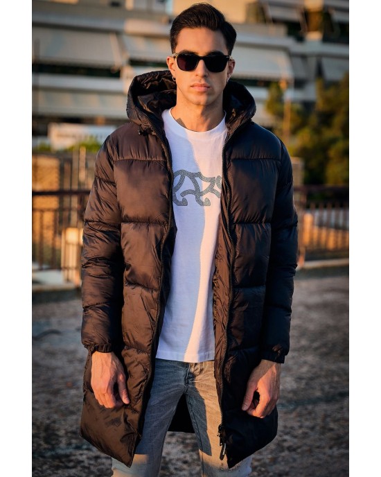 Μπουφάν Jack n Jones μαύρο Μπουφάν Jack n Jones μαύρο