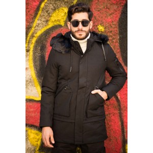 Μπουφάν παρκά Splendid Clothing μαύρο