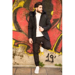 Μπουφάν παρκά Splendid Clothing μαύρο