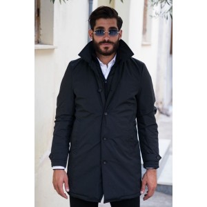 Μπουφάν παρκά Biston μαύρο