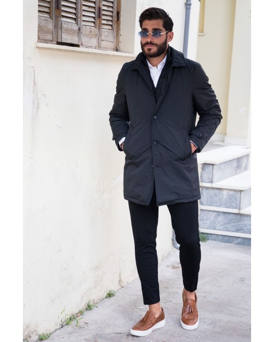 Μπουφάν παρκά Biston μαύρο