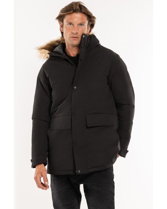 Μπουφάν Jack n Jones μαύρο ΜΠΟΥΦΑΝ ΠΑΡΚΑ