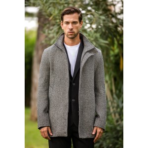 Παλτό Vittorio Adamo γκρι Παλτό Vittorio Adamo γκρι