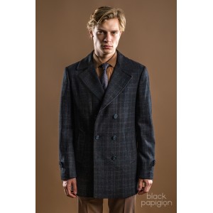 Παλτό Artisti Italiani μπλε καρό