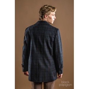 Παλτό Artisti Italiani μπλε καρό