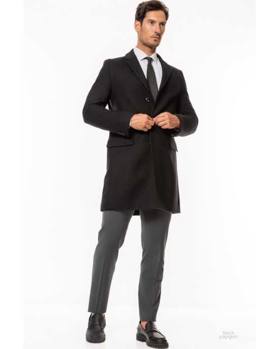 Παλτό Hugo μαύρο ΠΑΛΤΟ