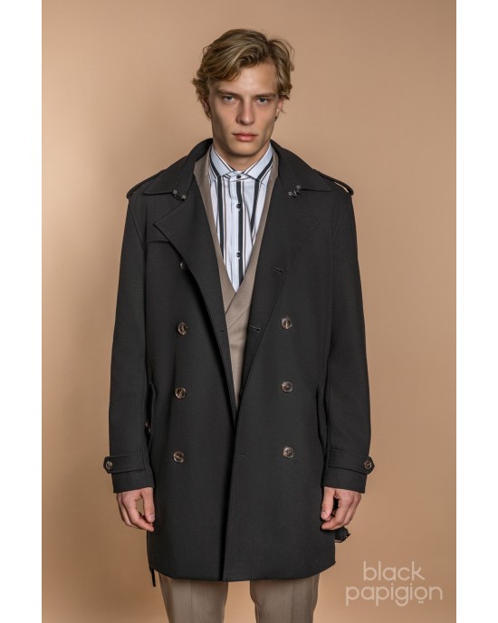 Παλτό Vittorio Morelo μαύρο ΠΑΛΤΟ