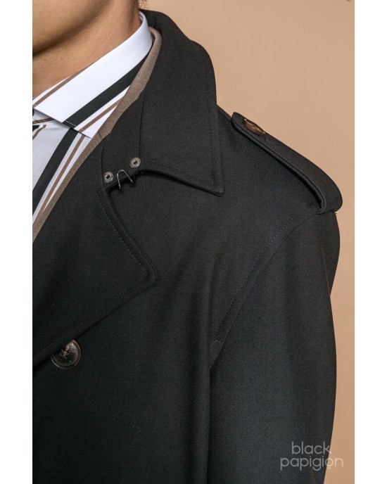 Παλτό Vittorio Morelo μαύρο ΠΑΛΤΟ