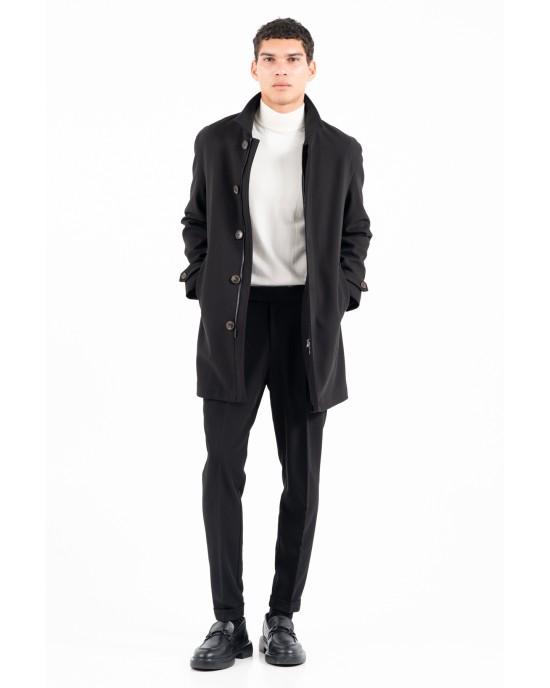 Παλτό Vittorio Novara μαύρο ΠΑΛΤΟ