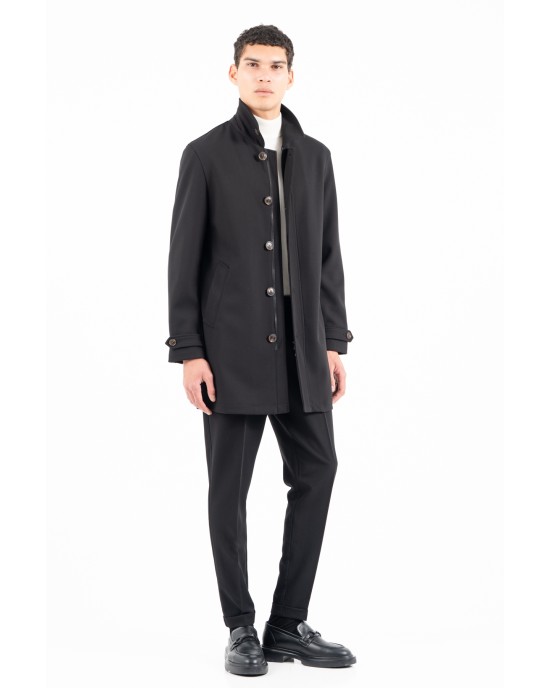 Παλτό Vittorio Novara μαύρο ΠΑΛΤΟ