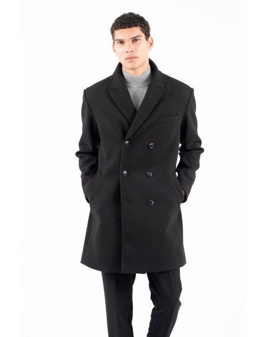 Παλτό Vittorio Etore μαύρο ΠΑΛΤΟ