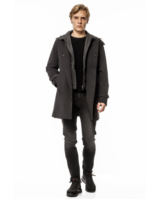 Παλτό Versace μαύρο ΠΑΛΤΟ