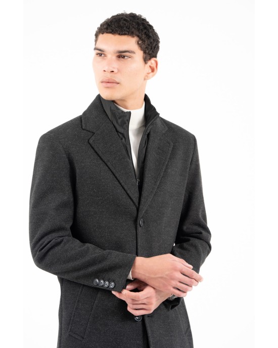 Παλτό Vittorio Giakomo μαύρο ΠΑΛΤΟ