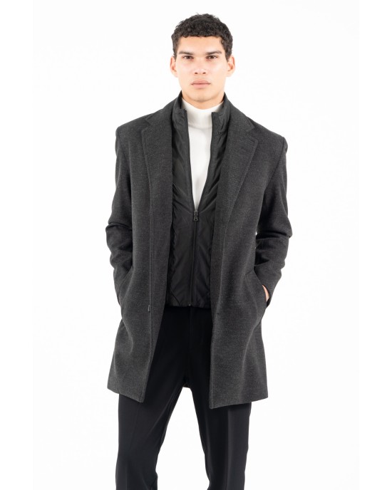 Παλτό Vittorio Giakomo μαύρο ΠΑΛΤΟ