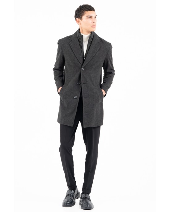 Παλτό Vittorio Giakomo μαύρο ΠΑΛΤΟ