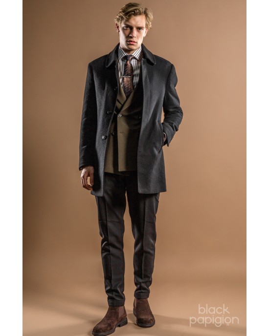 Παλτό Artisti Italiani μαύρο ΠΑΛΤΟ