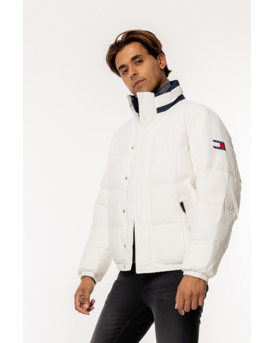 Μπουφάν Tommy Jeans άσπρο ΜΠΟΥΦΑΝ