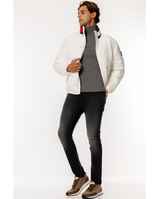 Μπουφάν Tommy Jeans άσπρο ΜΠΟΥΦΑΝ
