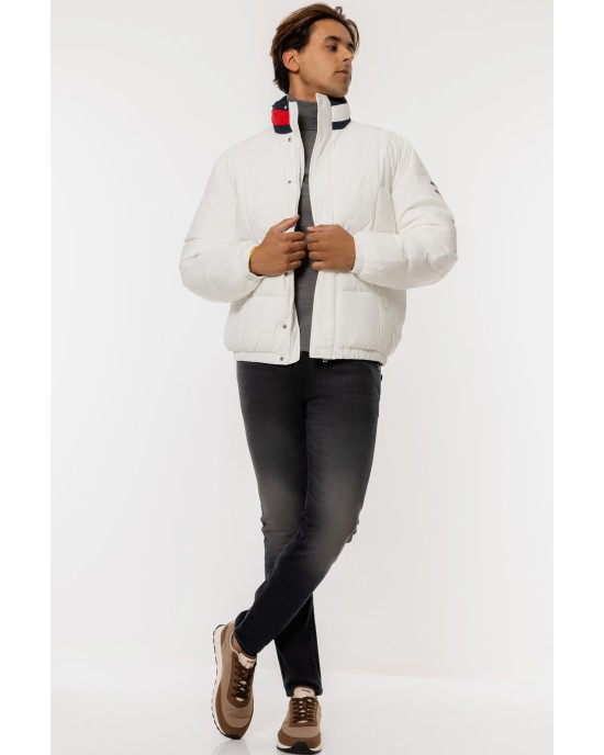 Μπουφάν Tommy Jeans άσπρο ΜΠΟΥΦΑΝ