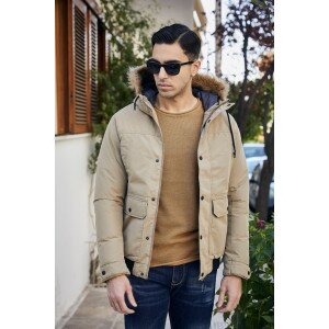 Μπουφάν Jack n Jones μπεζ Μπουφάν Jack n Jones μπεζ