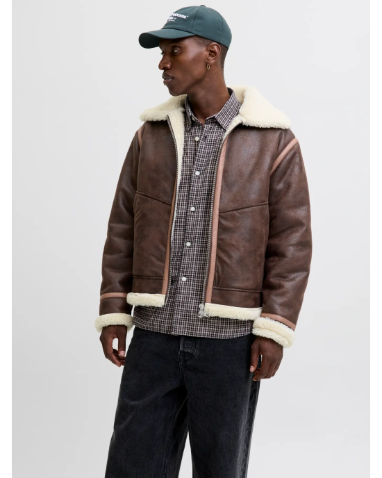 Μπουφάν Jack n Jones καφέ ΜΠΟΥΦΑΝ