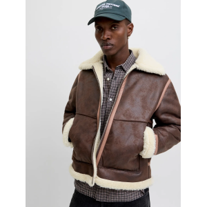 Μπουφάν Jack n Jones καφέ