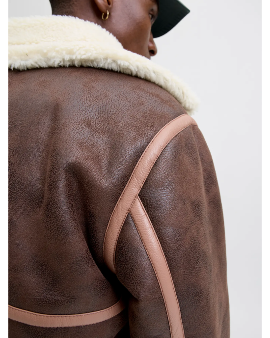 Μπουφάν Jack n Jones καφέ ΜΠΟΥΦΑΝ