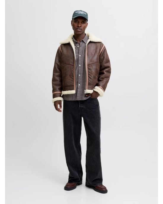 Μπουφάν Jack n Jones καφέ ΜΠΟΥΦΑΝ