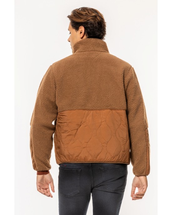 Μπουφάν Tommy Jeans καφέ ΜΠΟΥΦΑΝ