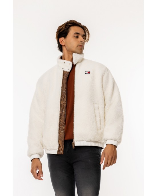 Μπουφάν Tommy Jeans καφέ ΜΠΟΥΦΑΝ
