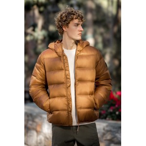 Μπουφάν Tommy Jeans καφέ